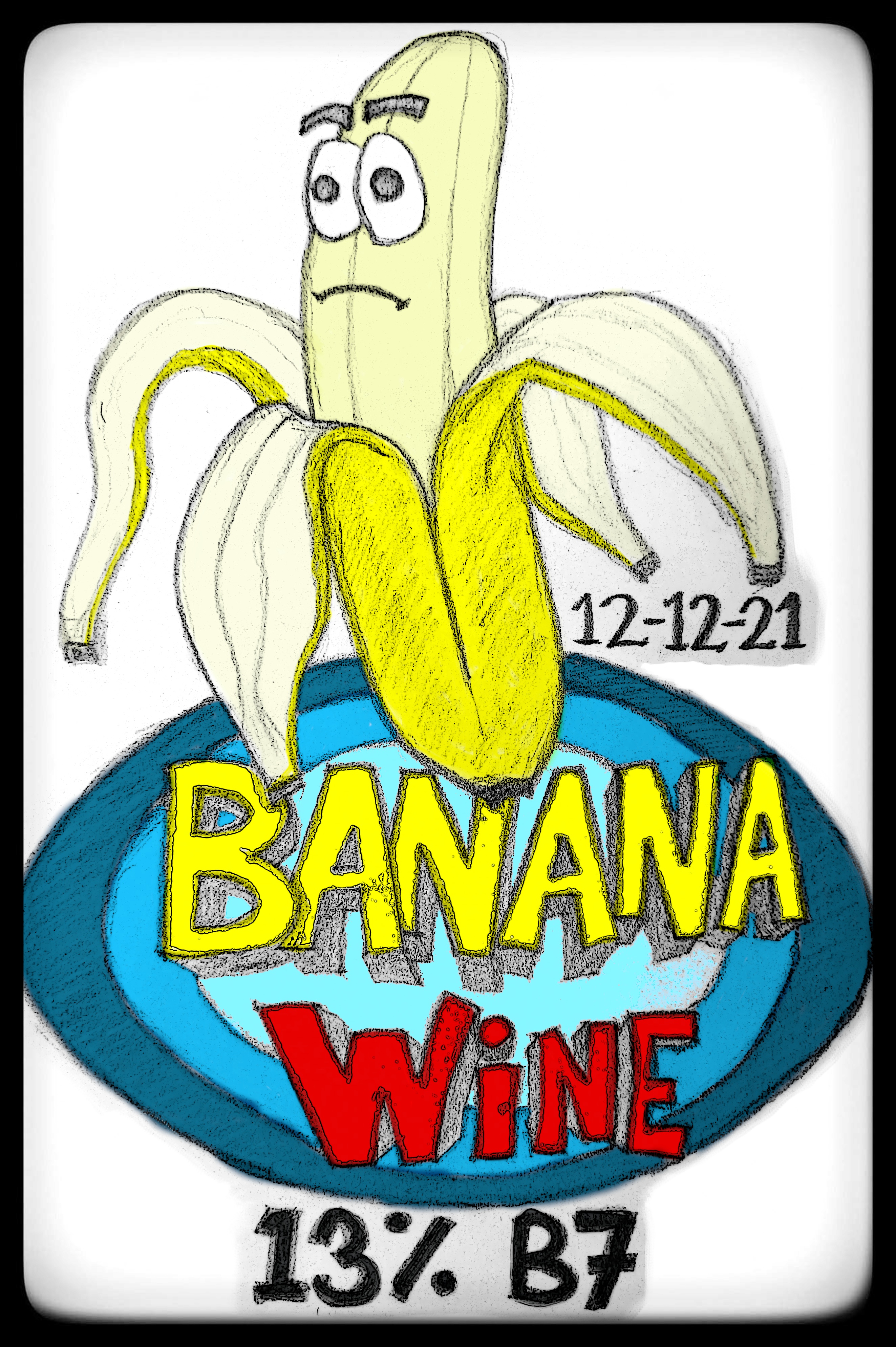 Banana Wine label
