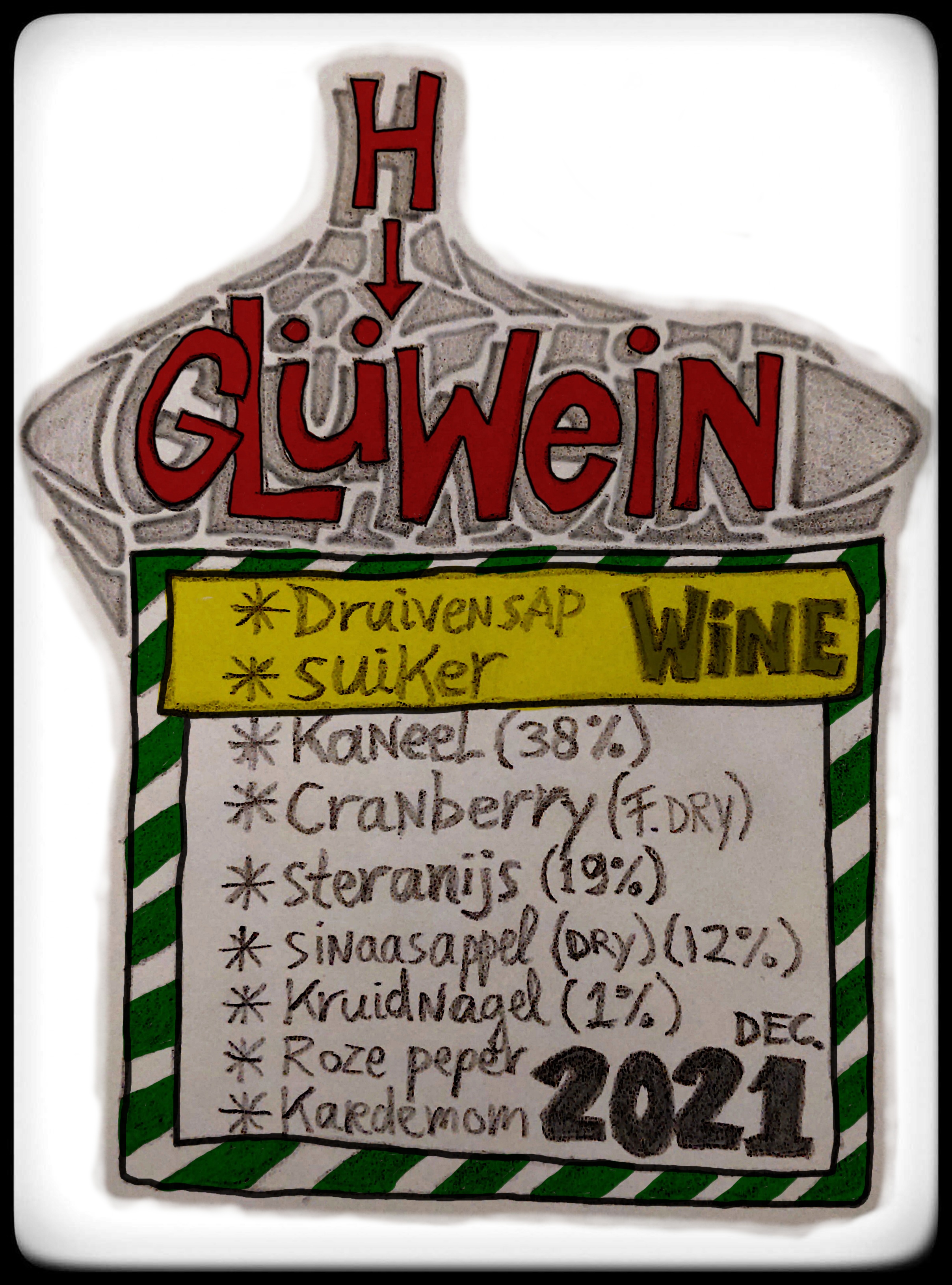 Glühwein Wine label